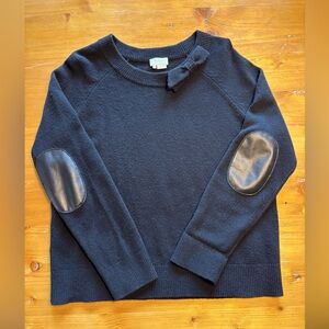 Kate Spade ♠️ black wool sweater with bow on the collar